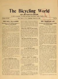 The Bicycling World, Vol 48, No 26 cover