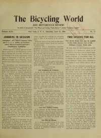 The Bicycling World, Vol 49, No 13 cover