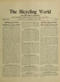 The Bicycling World, Vol 49, No 17 cover