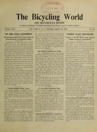 The Bicycling World, Vol 49, No 20 cover