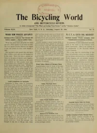 The Bicycling World, Vol 49, No 21 cover