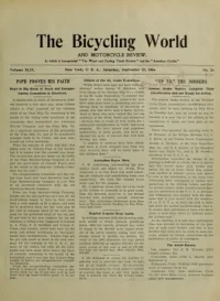The Bicycling World, Vol 49, No 24 cover