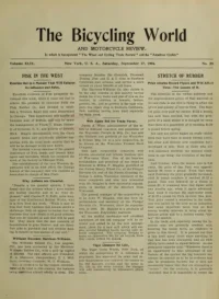 The Bicycling World, Vol 49, No 25 cover