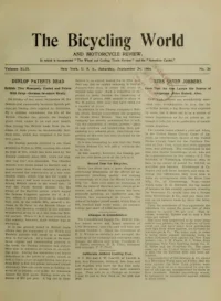 The Bicycling World, Vol 49, No 26 cover