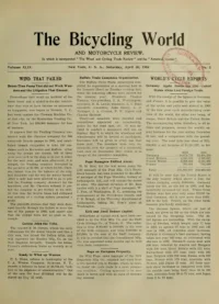 The Bicycling World, Vol 49, No 5 cover