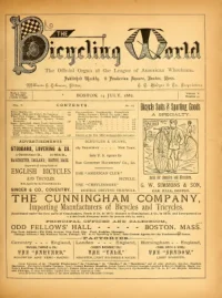 The Bicycling World, Vol 5, No 10 cover