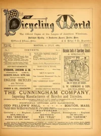 The Bicycling World, Vol 5, No 11 cover