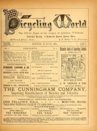 The Bicycling World, Vol 5, No 12 cover