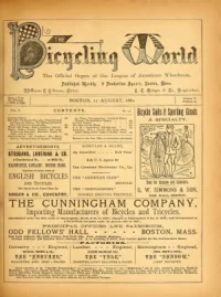 The Bicycling World, Vol 5, No 14 cover