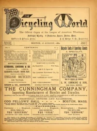The Bicycling World, Vol 5, No 15 cover