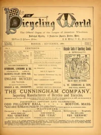 The Bicycling World, Vol 5, No 17 cover