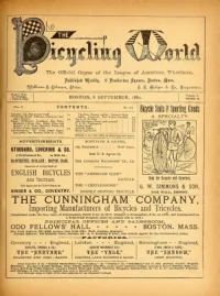 The Bicycling World, Vol 5, No 18 cover
