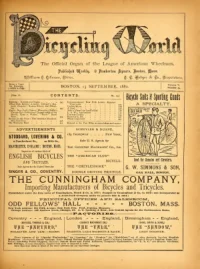 The Bicycling World, Vol 5, No 19 cover