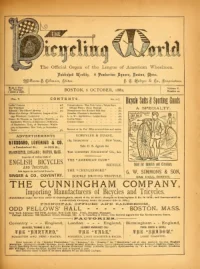 The Bicycling World, Vol 5, No 22 cover