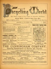 The Bicycling World, Vol 5, No 25 cover