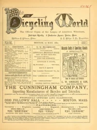The Bicycling World, Vol 5, No 3 cover