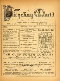 The Bicycling World, Vol 5, No 5 cover