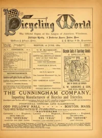 The Bicycling World, Vol 5, No 6 cover