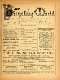 The Bicycling World, Vol 5, No 8 cover