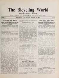 The Bicycling World, Vol 50, No 11 cover
