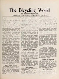 The Bicycling World, Vol 50, No 18 cover