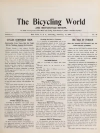The Bicycling World, Vol 50, No 20 cover