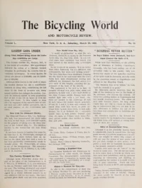 The Bicycling World, Vol 50, No 26 cover