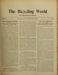 The Bicycling World, Vol 51, No 11 cover