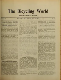 The Bicycling World, Vol 51, No 13 cover