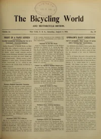 The Bicycling World, Vol 51, No 19 cover