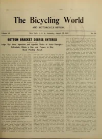 The Bicycling World, Vol 51, No 20 cover