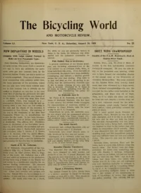 The Bicycling World, Vol 51, No 22 cover