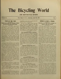 The Bicycling World, Vol 51, No 4 cover