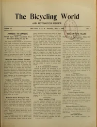 The Bicycling World, Vol 51, No 7 cover