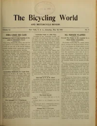 The Bicycling World, Vol 51, No 8 cover
