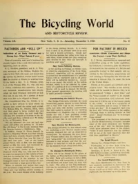 The Bicycling World, Vol 52, No 11 cover