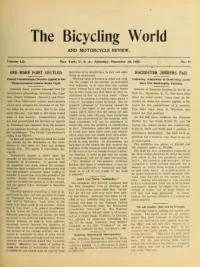 The Bicycling World, Vol 52, No 14 cover
