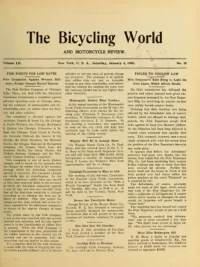 The Bicycling World, Vol 52, No 15 cover