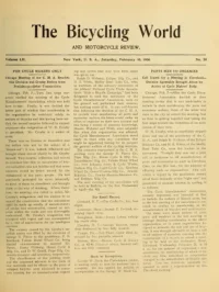 The Bicycling World, Vol 52, No 20 cover