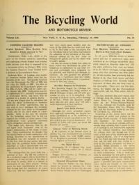 The Bicycling World, Vol 52, No 21 cover