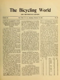 The Bicycling World, Vol 52, No 22 cover