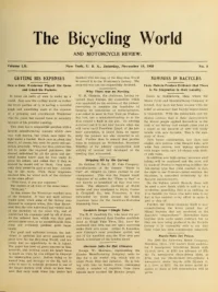 The Bicycling World, Vol 52, No 8 cover