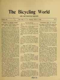 The Bicycling World, Vol 53, No 1 cover