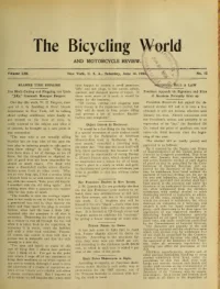 The Bicycling World, Vol 53, No 12 cover