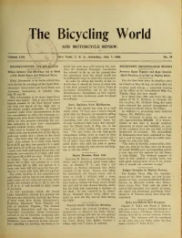 The Bicycling World, Vol 53, No 15 cover