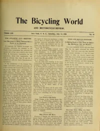 The Bicycling World, Vol 53, No 16 cover