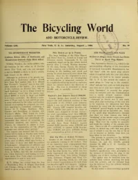 The Bicycling World, Vol 53, No 19 cover