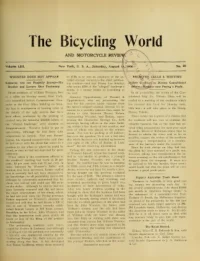 The Bicycling World, Vol 53, No 20 cover