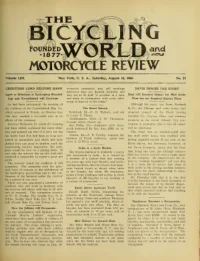 The Bicycling World, Vol 53, No 21 cover