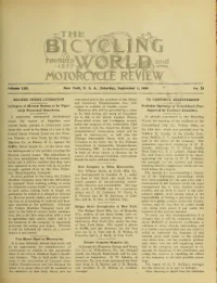 The Bicycling World, Vol 53, No 23 cover